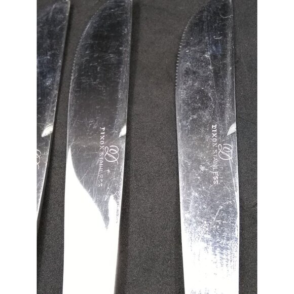 Set of 6 Dixon Vintage MCM Dinner Butter Knife Knives made in Japan 8" - Picture 3 of 7